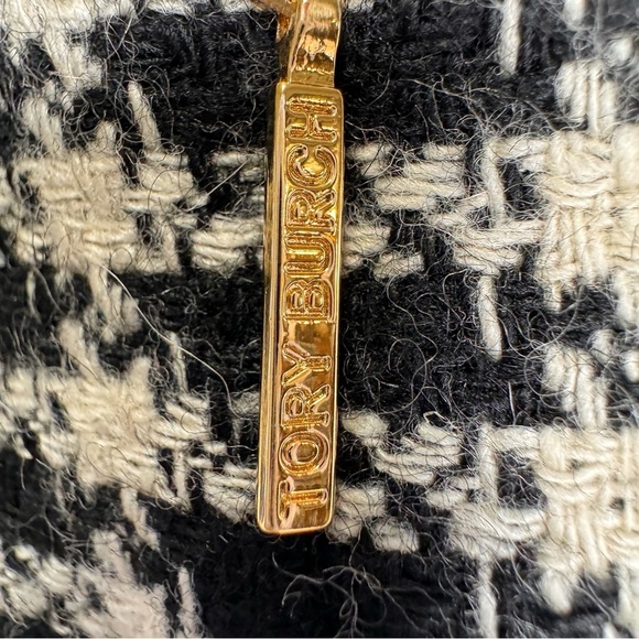 Tory Burch Black & Cream Wool Houndstooth Pencil Skirt Size 2 - Picture 7 of 11